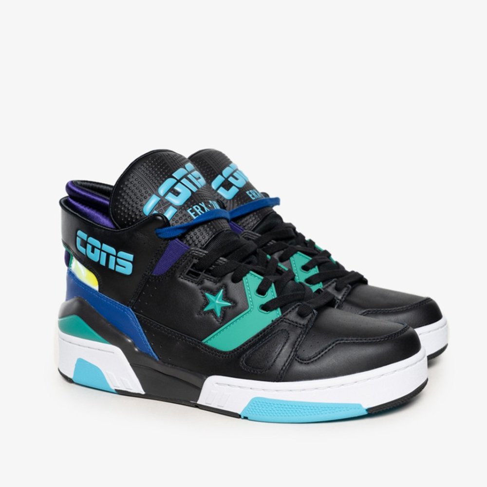 Converse Men's ERX 260 Mid Jewel Black/Court Purple/Bold Jade 164386C - … - Picture 2 of 12